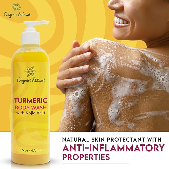 Organic Extract Turmeric Body Wash 16 oz/473 ml Mitchell Brands - Mitchell Brands - Skin Lightening, Skin Brightening, Fade Dark Spots, Shea Butter, Hair Growth Products