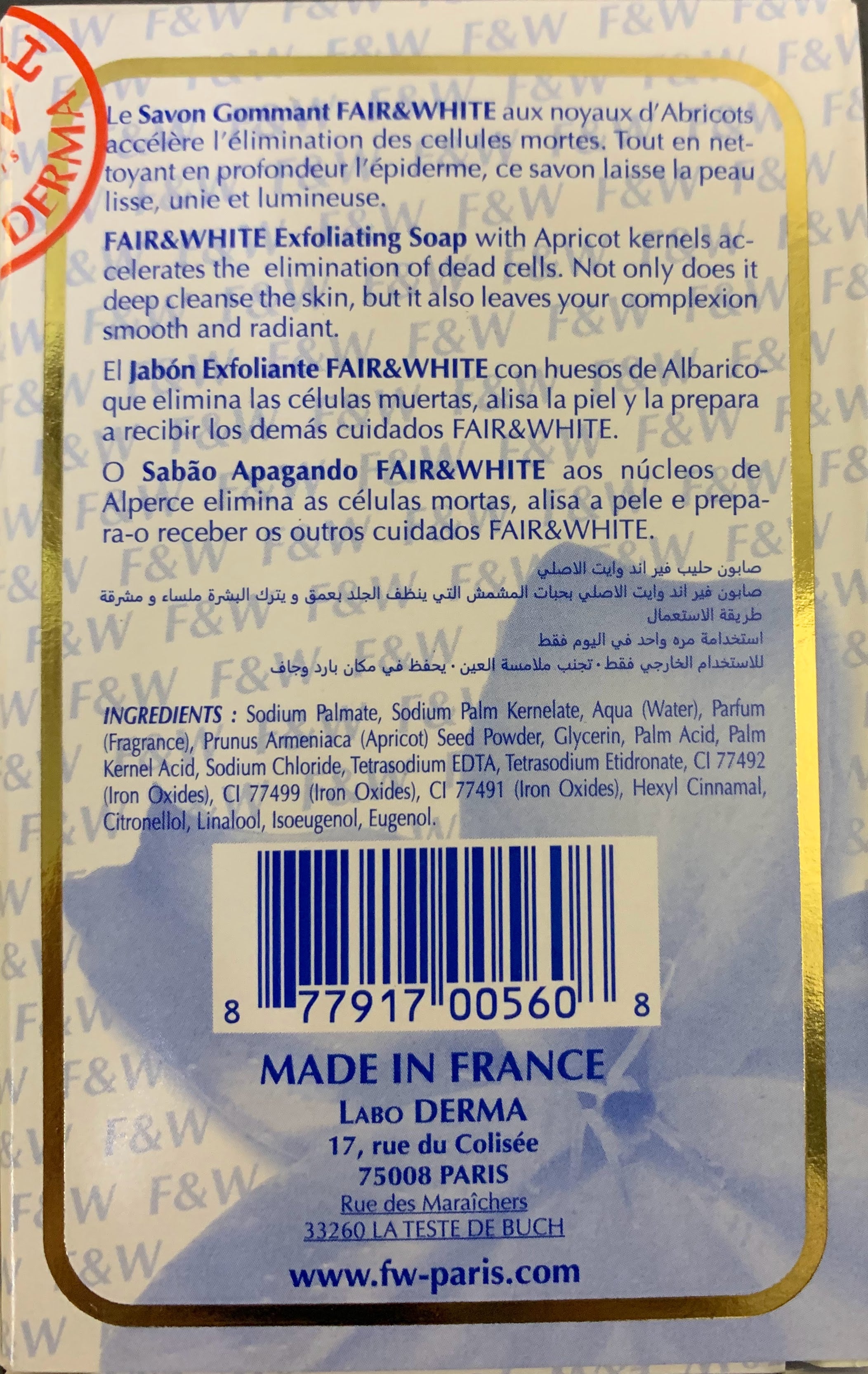 Fair & White Original Exfoliating Soap, 200g | Mitchell Brands