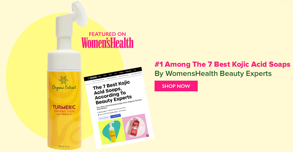 Woman Health Mag - The #1 Best Kojic Acid - Turmeric Skin Face Wash, According To Beauty Experts from