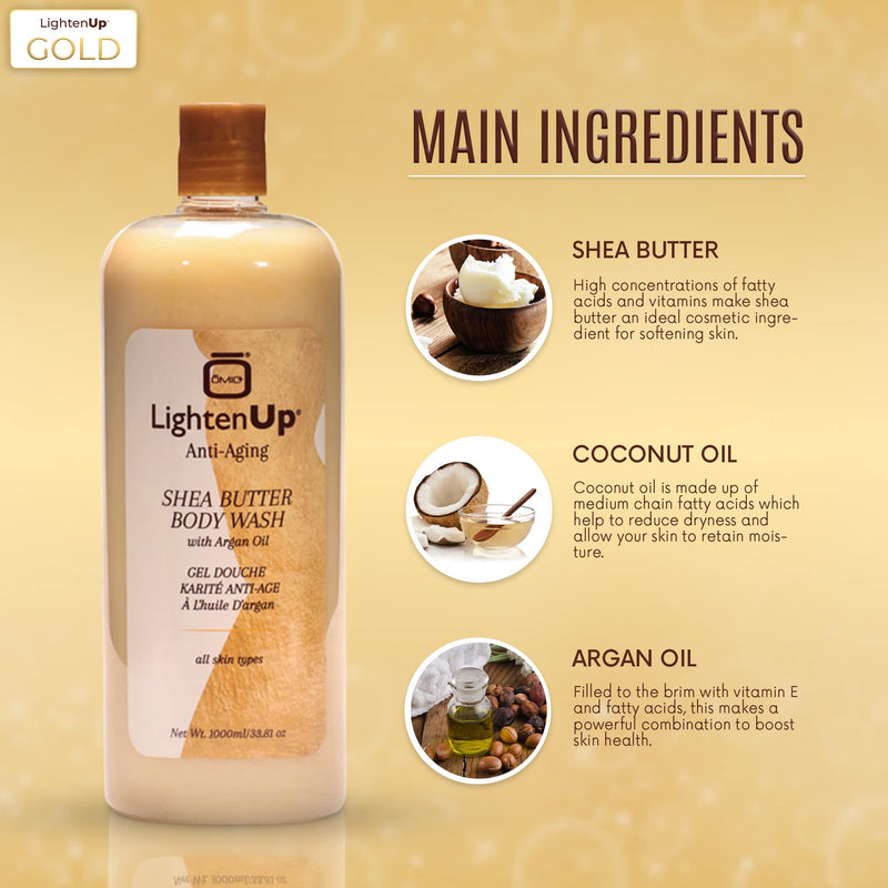 LightenUP GOLD  Anti-Aging shower gel 1000ml - Mitchell Brands