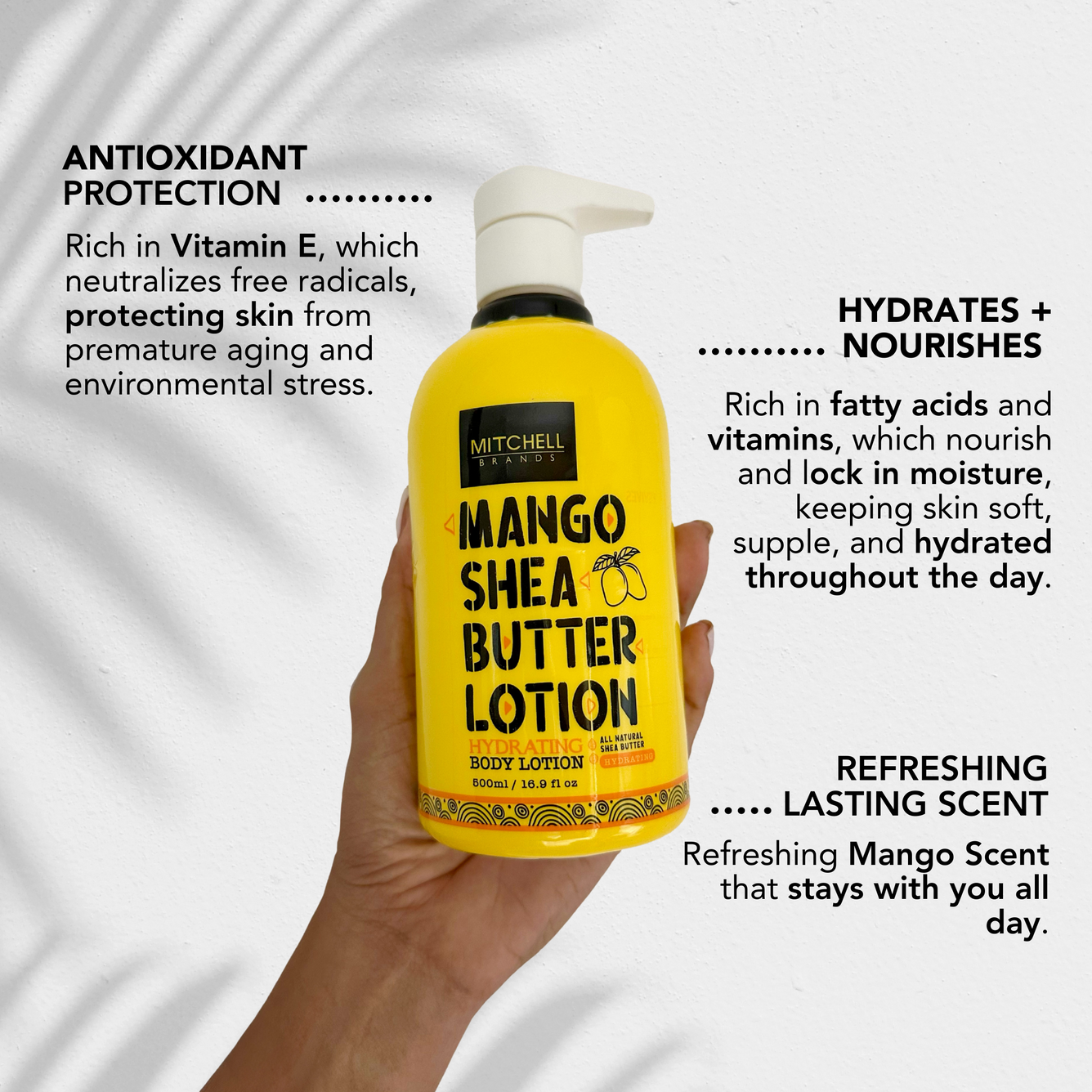Mitchell Brands Mango Shea Butter Lotion- 500 ml - Mitchell Brands