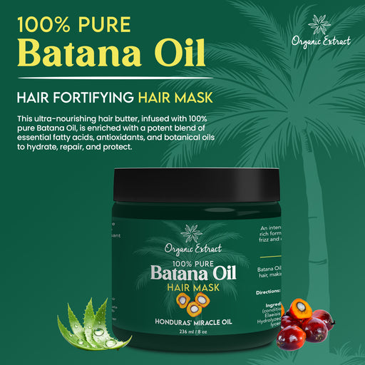 Organic Extract Batana Oil Hair Mask (Deep Conditioner) 8 oz/236ml - Mitchell Brands