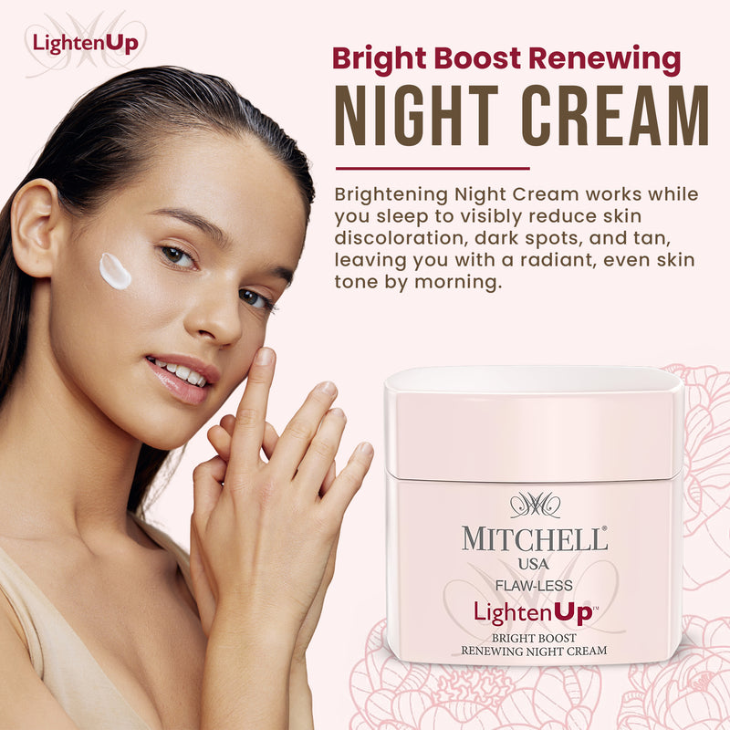 Lighten Up Flaw-Less Bright Boost Renewing Night Cream 50g - Mitchell Brands