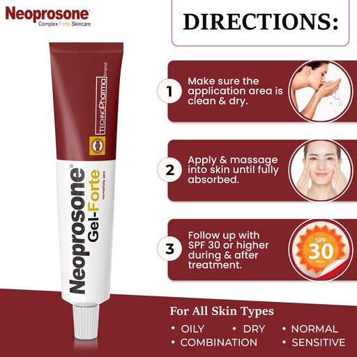 Neoprosone Brightening Gel - Moisturizer Cream Gel - 30g / 1 oz - Mitchell Brands