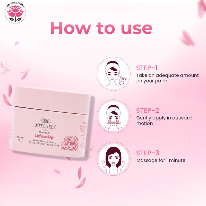 Lighten Up Flaw-Less Smooth Radiance Clarifying Day Cream 50g Mitchell Brands - Mitchell Brands - Skin Lightening, Skin Brightening, Fade Dark Spots, Shea Butter, Hair Growth Products