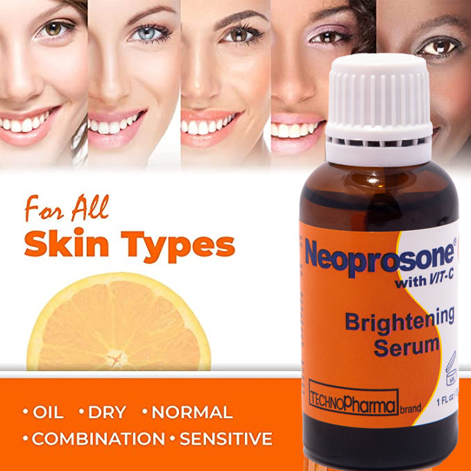 Neoprosone Vitamin-C Brightening Serum - Fast Absorbing Serum - 30g / 1 Fl Oz - Mitchell Brands