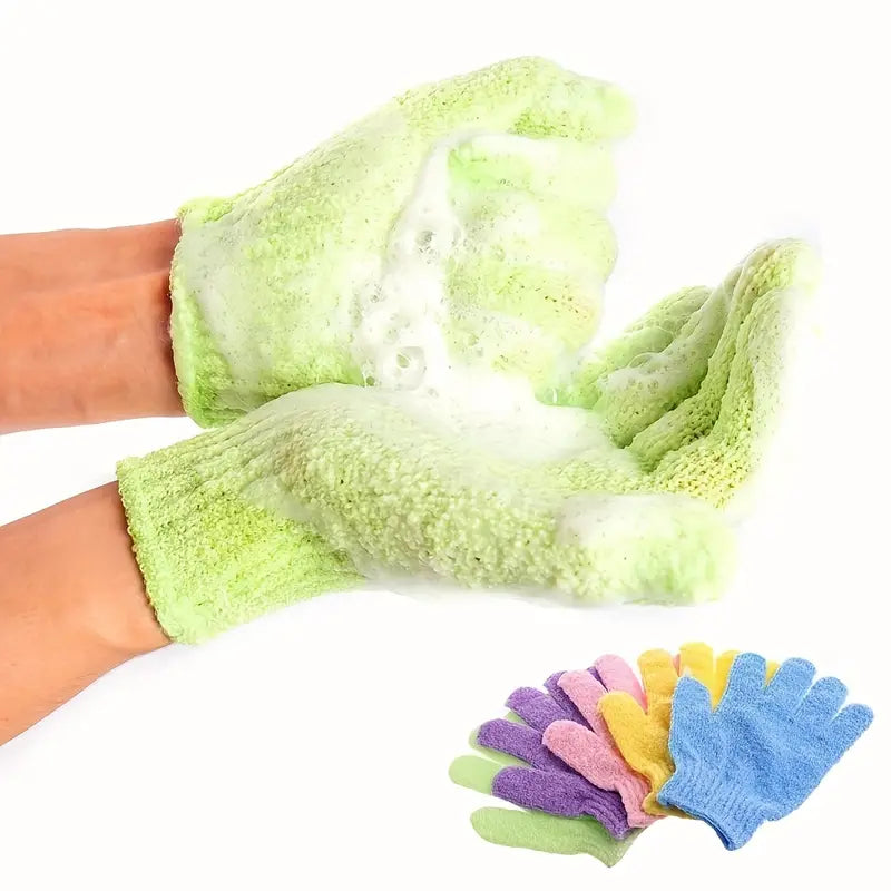 Exfoliating Gloves (4pcs/bag-Random Color) Mitchell Brands - Mitchell Brands - Skin Lightening, Skin Brightening, Fade Dark Spots, Shea Butter, Hair Growth Products