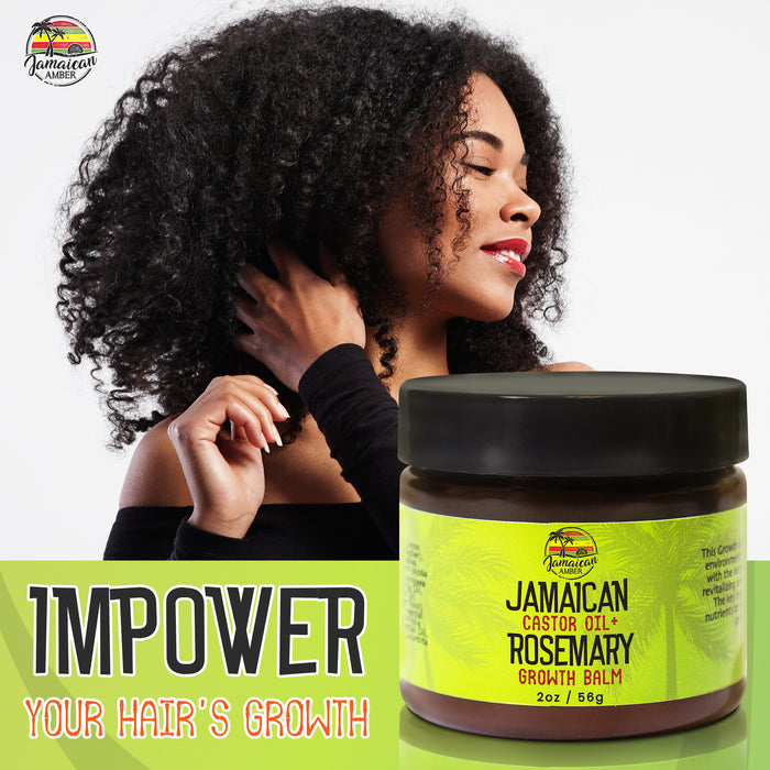 Jamaican Amber Jamaican Castor Oil & Rosemary Hair Growth Balm 2 oz/60 ml Mitchell Brands - Mitchell Brands - Skin Lightening, Skin Brightening, Fade Dark Spots, Shea Butter, Hair Growth Products