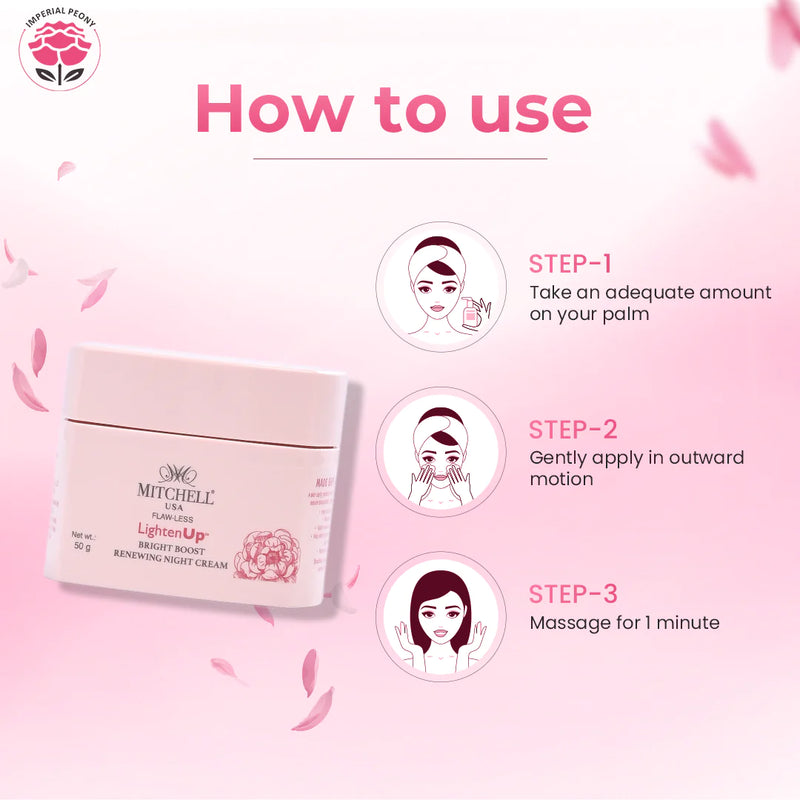 Lighten Up Flaw-Less Bright Boost Renewing Night Cream 50g Mitchell Brands - Mitchell Brands - Skin Lightening, Skin Brightening, Fade Dark Spots, Shea Butter, Hair Growth Products