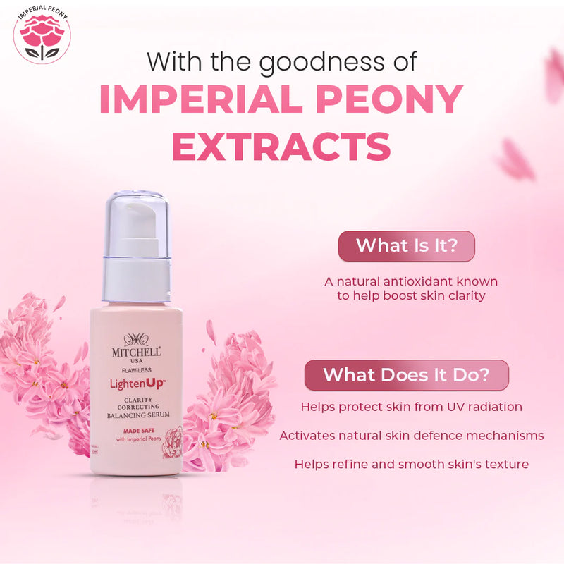 Lighten Up Flaw-Less Clarity Correction Balancing Serum 1.7 fl oz / 50ml Mitchell Brands - Mitchell Brands - Skin Lightening, Skin Brightening, Fade Dark Spots, Shea Butter, Hair Growth Products