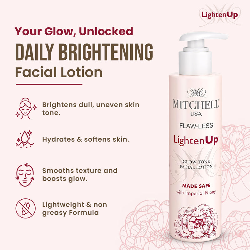 Lighten Up Flaw-Less Glow Tone Facial Lotion 100ml - Mitchell Brands