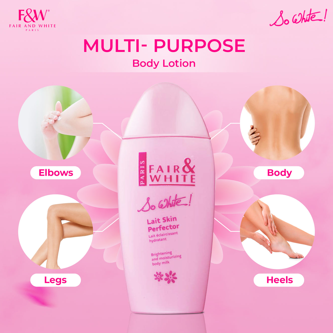 Fair & White So White Skin Perfector Body Lotion- 500ml / 17.6 oz