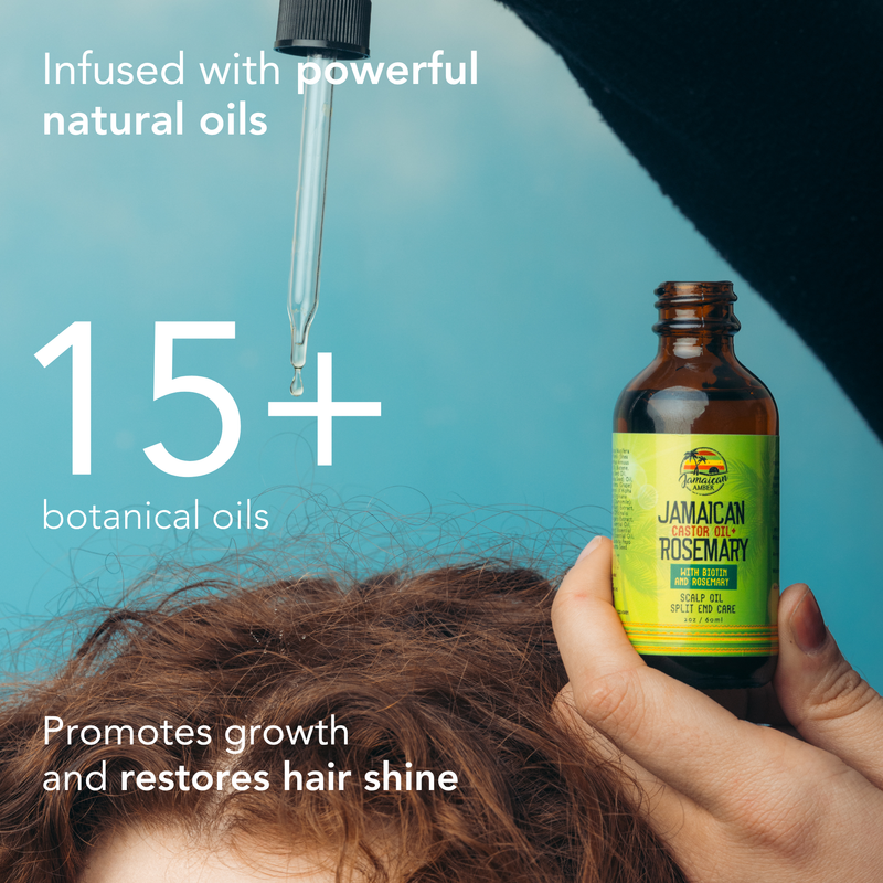 Jamaican Amber Jamaican Castor Oil & Rosemary Hair Oil  2 oz/60 ml - Mitchell Brands