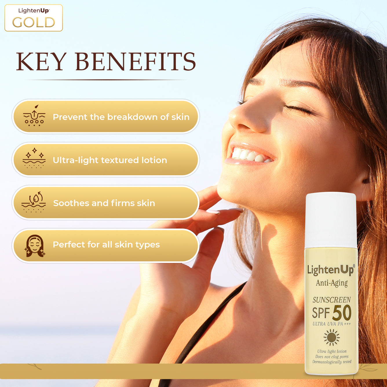 LightenUp Anti-Aging SPF 50 - 400ml - Mitchell Brands