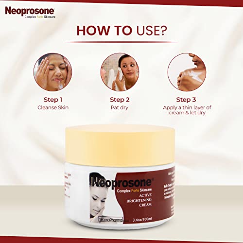 Neoprosone Skin Brightening Cream - 100ml / 4.4 Fl  Oz Mitchell Brands - Mitchell Brands - Skin Lightening, Skin Brightening, Fade Dark Spots, Shea Butter, Hair Growth Products