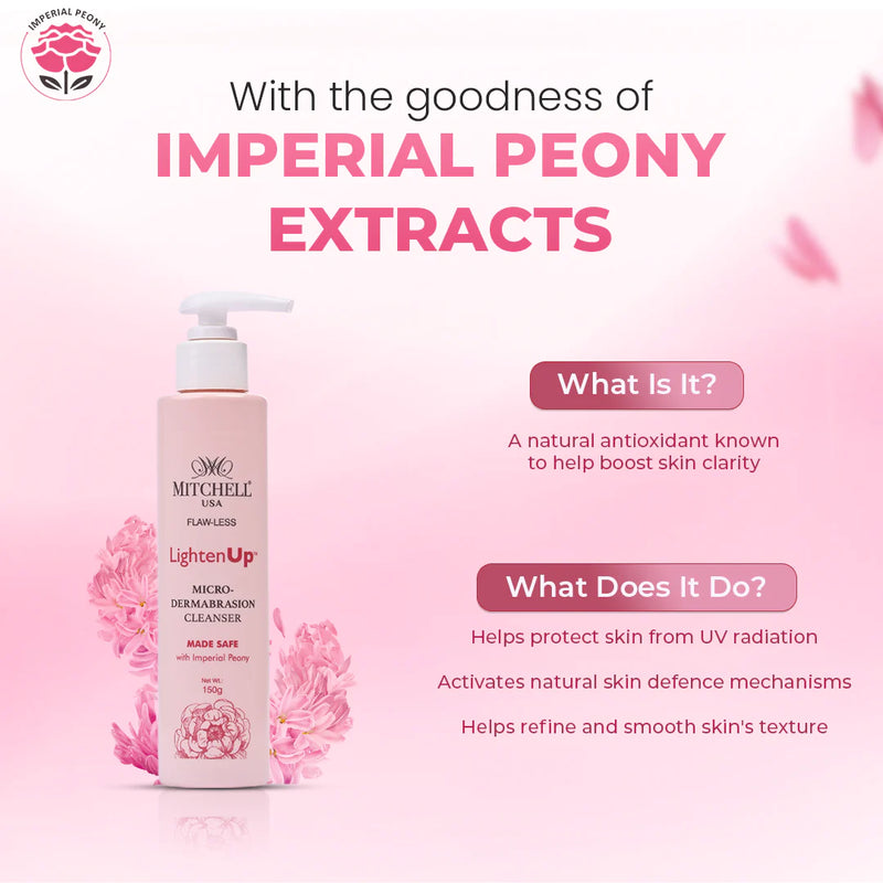 Lighten Up Flaw-Less Micro Dermabrasion Cleanser 150g Mitchell Brands - Mitchell Brands - Skin Lightening, Skin Brightening, Fade Dark Spots, Shea Butter, Hair Growth Products