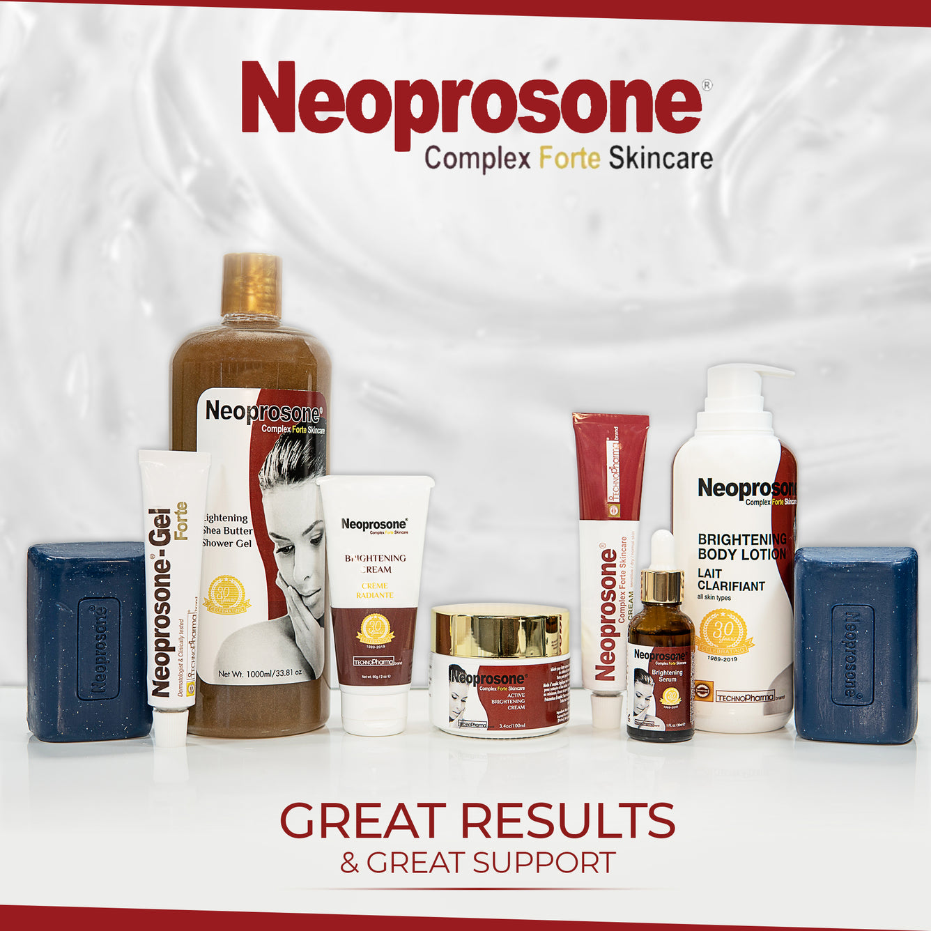 Neoprosone Gel 30gr 10 Pack Mitchell Brands - Mitchell Brands - Skin Lightening, Skin Brightening, Fade Dark Spots, Shea Butter, Hair Growth Products