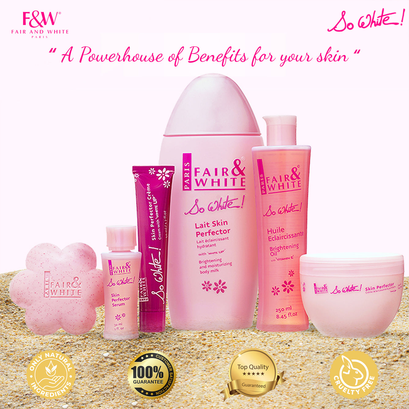 Fair & White So White Skin Perfector Body Lotion- 500ml / 17.6 oz