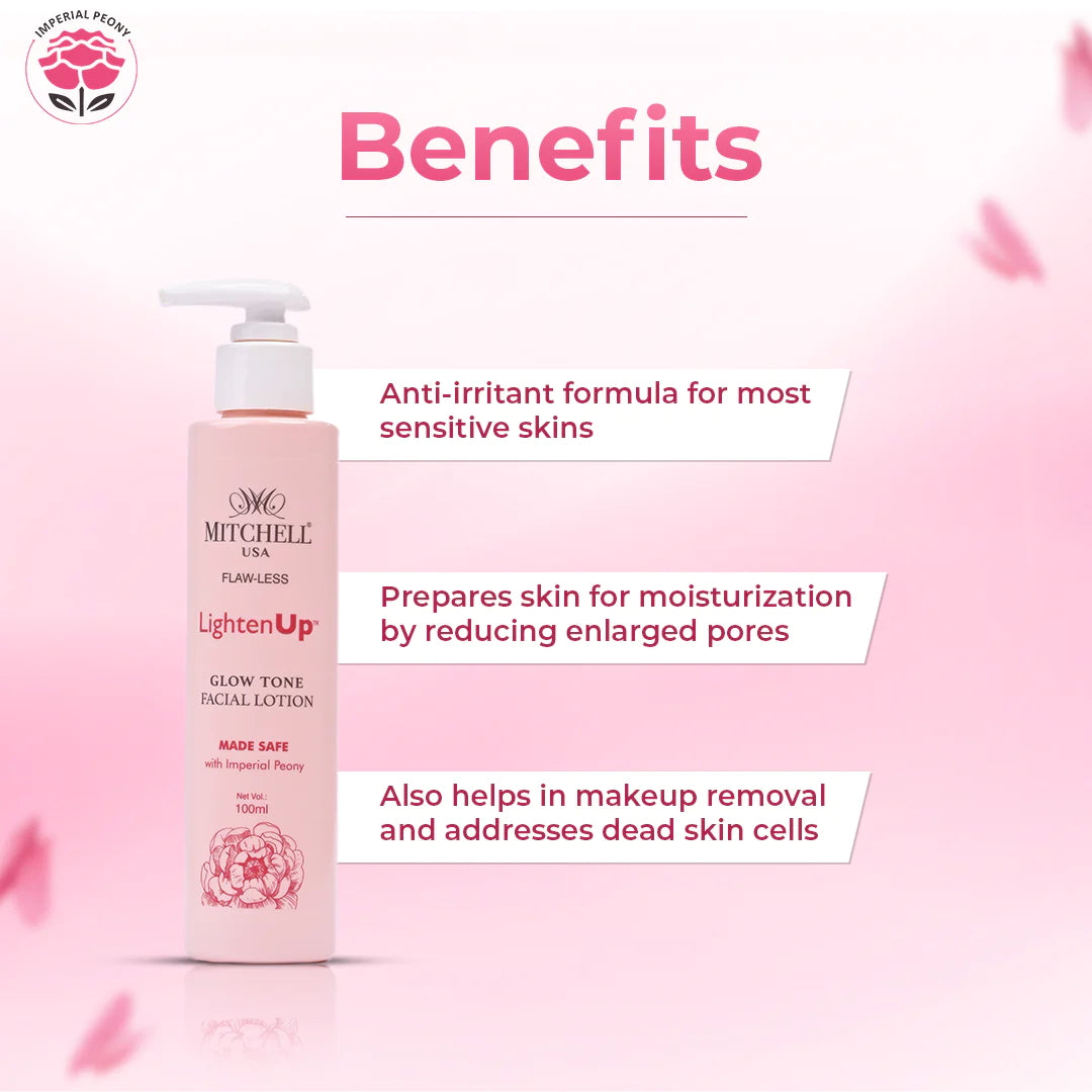 Lighten Up Flaw-Less Glow Tone Facial Lotion 100ml Mitchell Brands - Mitchell Brands - Skin Lightening, Skin Brightening, Fade Dark Spots, Shea Butter, Hair Growth Products