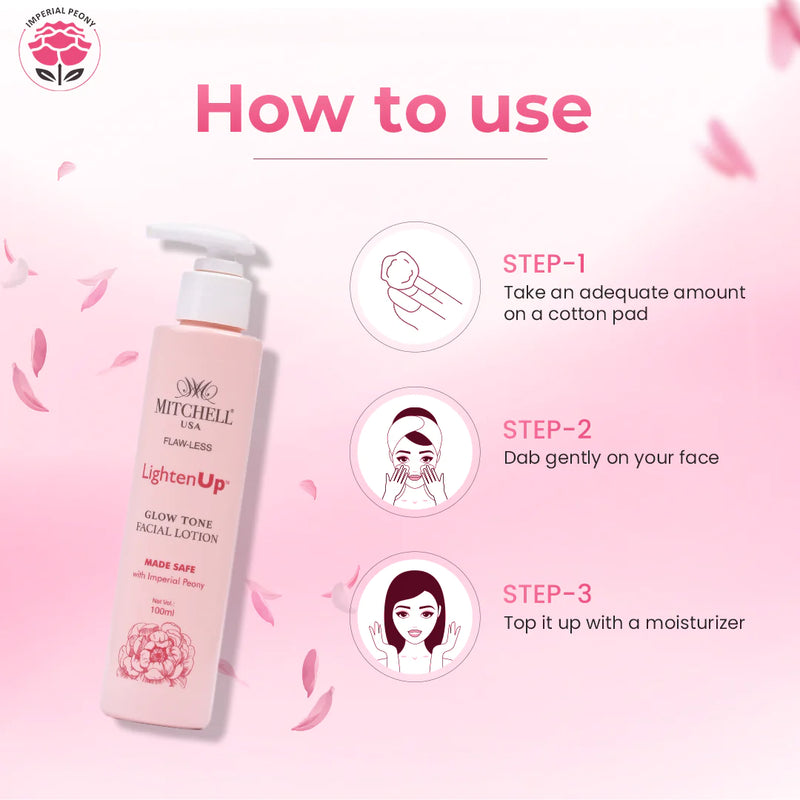 Lighten Up Flaw-Less Glow Tone Facial Lotion 100ml Mitchell Brands - Mitchell Brands - Skin Lightening, Skin Brightening, Fade Dark Spots, Shea Butter, Hair Growth Products