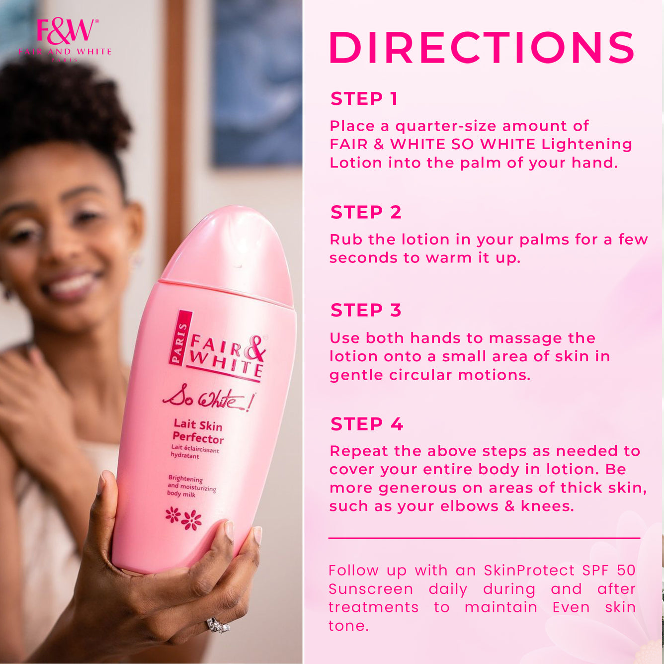 Fair & White So White Skin Perfector Body Lotion- 500ml / 17.6 oz