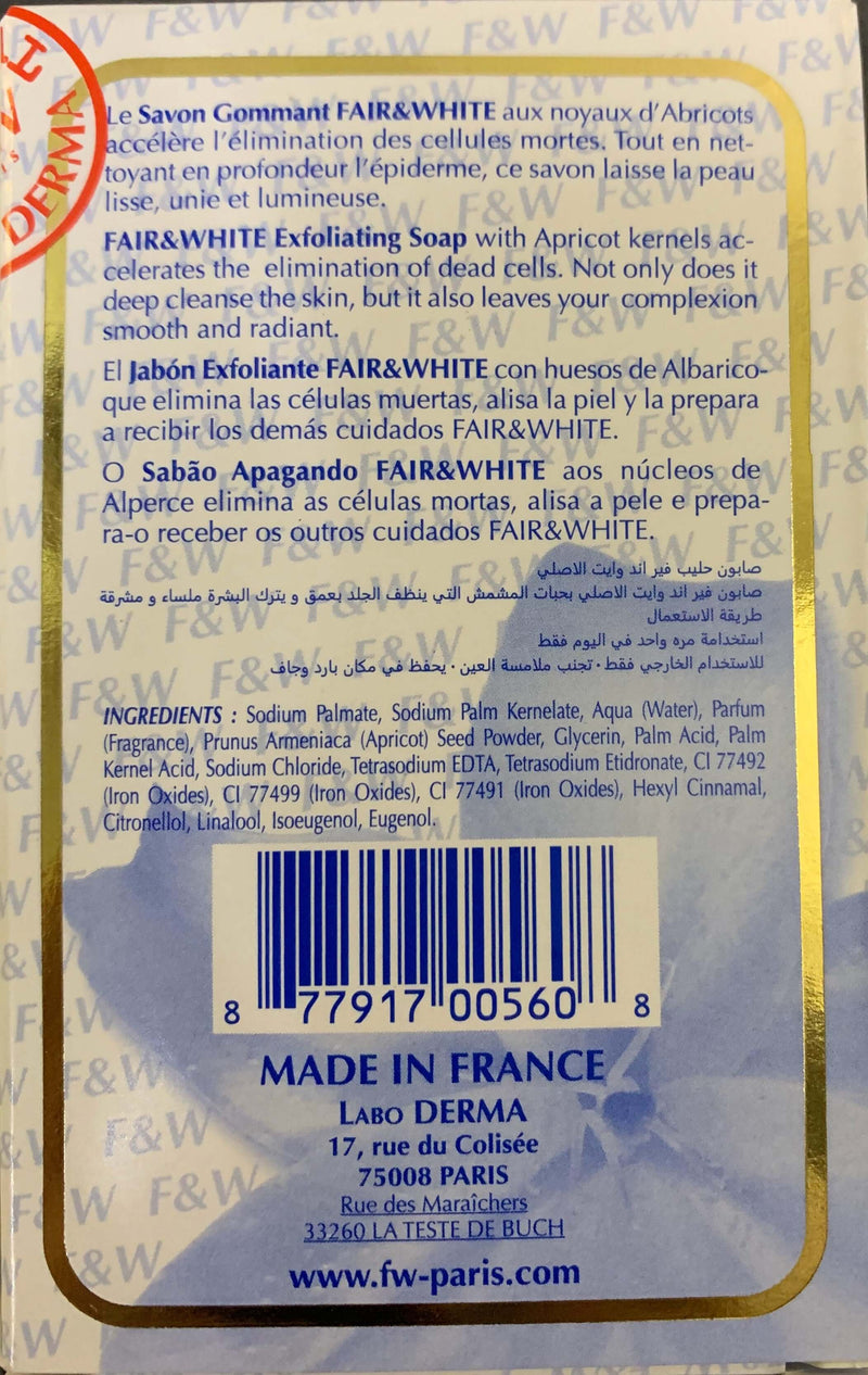 Fair & White Original Exfoliating Soap Soft Complexion 