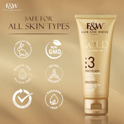 Fair & White Gold Hand Cream with Argan Oil Step #3 - Clarifies  skin - 75ml / 2.54 oz - Mitchell Brands