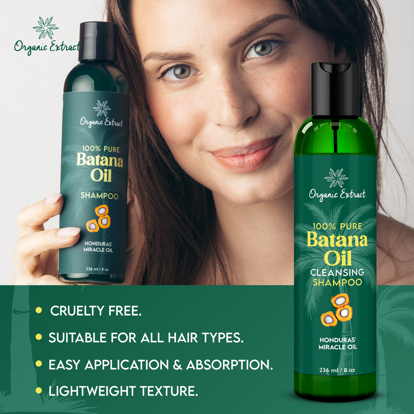 Organic Extract Batana Oil Hair Shampoo 8 oz/236ml - Mitchell Brands