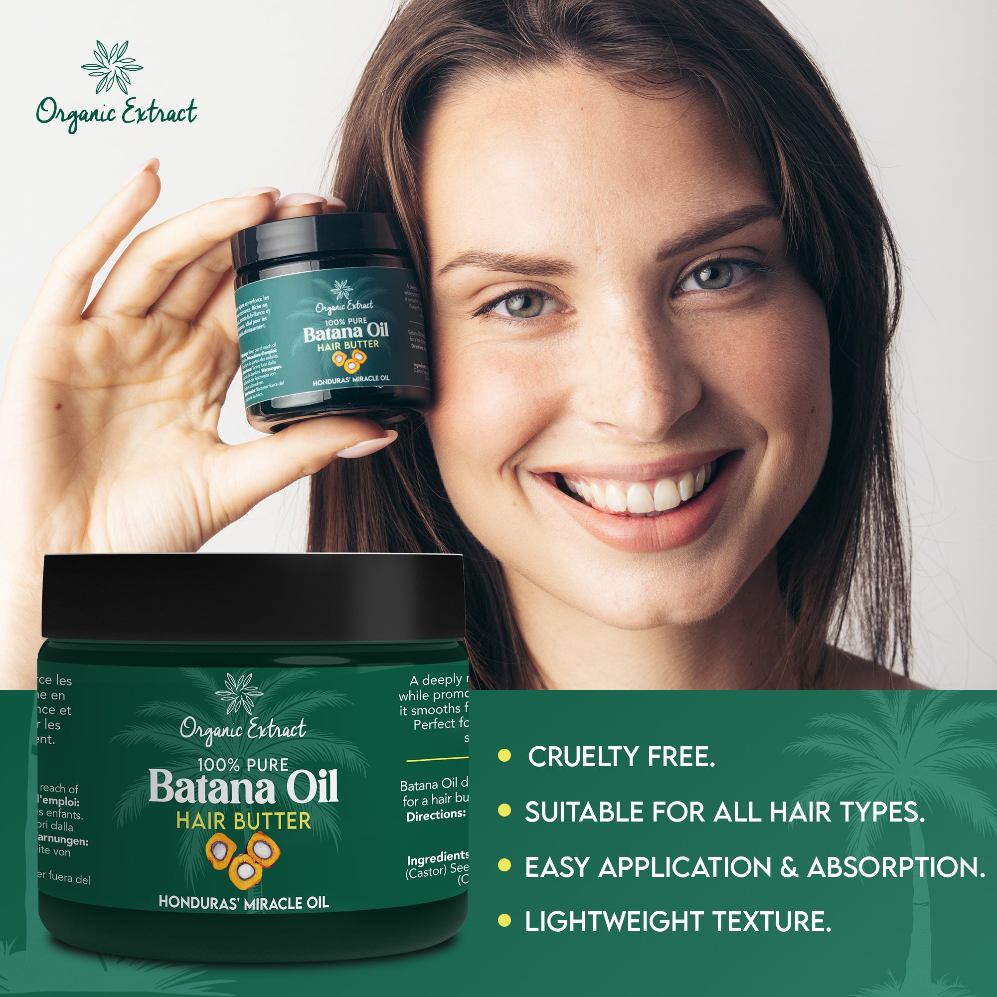 Organic Extract Batana Oil Hair Butter 4 oz / 118ml - Mitchell Brands