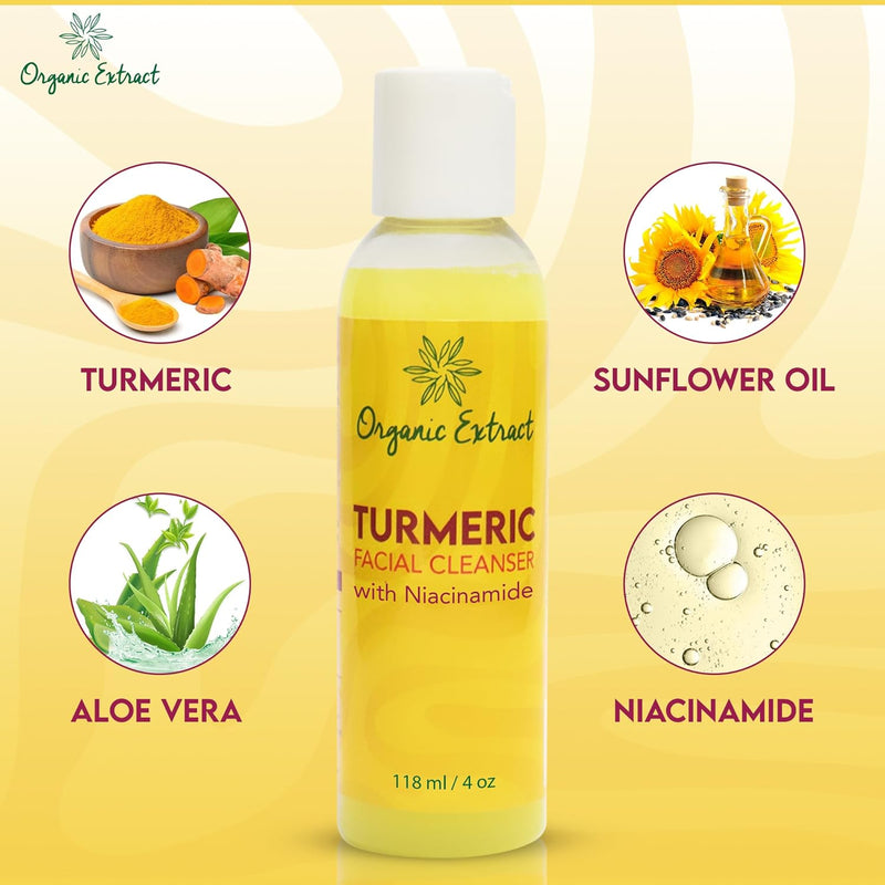Organic Extract Turmeric Facial Cleanser 4 oz/118 ml - Mitchell Brands