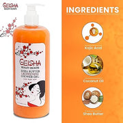 Geisha Beauty Secret Shower Gel - Lightening and Moisturizing Gel - 1000ml / 33 fl oz Mitchell Brands - Mitchell Brands - Skin Lightening, Skin Brightening, Fade Dark Spots, Shea Butter, Hair Growth Products