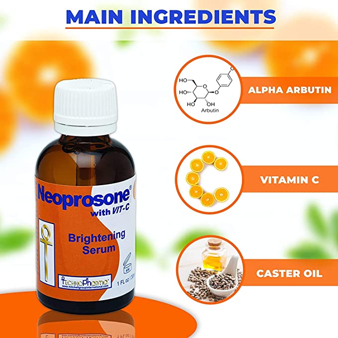 Neoprosone Vitamin-C Brightening Serum - Fast Absorbing Serum - 30g / 1 Fl Oz Neoprosone Vitamin 