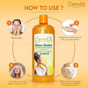 Carotis Shea Butter Body Scrub - With Vitamin A (Exfoliation) - 1000ml / 35 fl oz Carotis - Mitchell Brands - Skin Lightening, Skin Brightening, Fade Dark Spots, Shea Butter, Hair Growth Products
