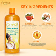 Carotis Shea Butter Body Scrub - With Vitamin A (Exfoliation) - 1000ml / 35 fl oz Carotis - Mitchell Brands - Skin Lightening, Skin Brightening, Fade Dark Spots, Shea Butter, Hair Growth Products