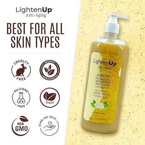 LightenUp Gold Jasmine Shower Gel 1000ml Mitchell Brands - Mitchell Brands - Skin Lightening, Skin Brightening, Fade Dark Spots, Shea Butter, Hair Growth Products