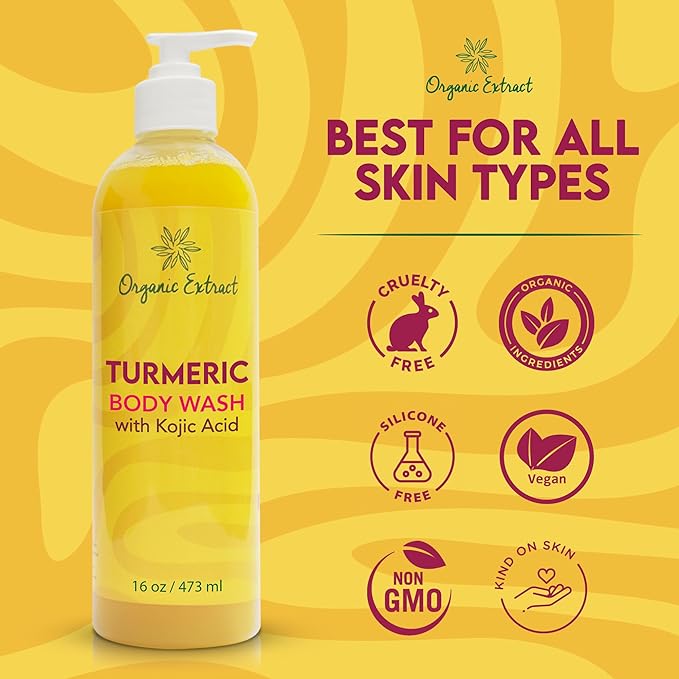 Wash Tumeric Organic Extract Turmeric Body Wash 16 oz/473 ml – Mitchell Brands