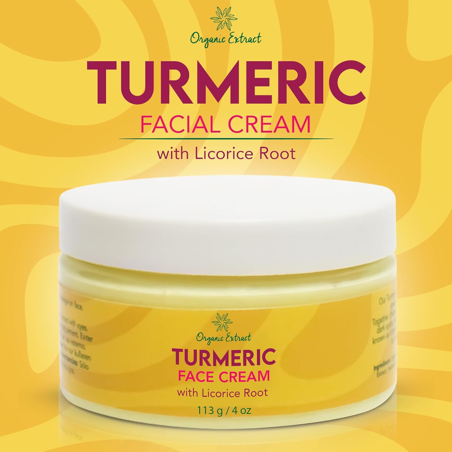 Organic Extract Turmeric Facial Cream 4 oz/118 ml