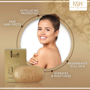 Fair & White Gold Argan Exfoliating Soap - Gently clears dead cells away - 200g / 7 oz Fair & White - Mitchell Brands - Skin Lightening, Skin Brightening, Fade Dark Spots, Shea Butter, Hair Growth Products