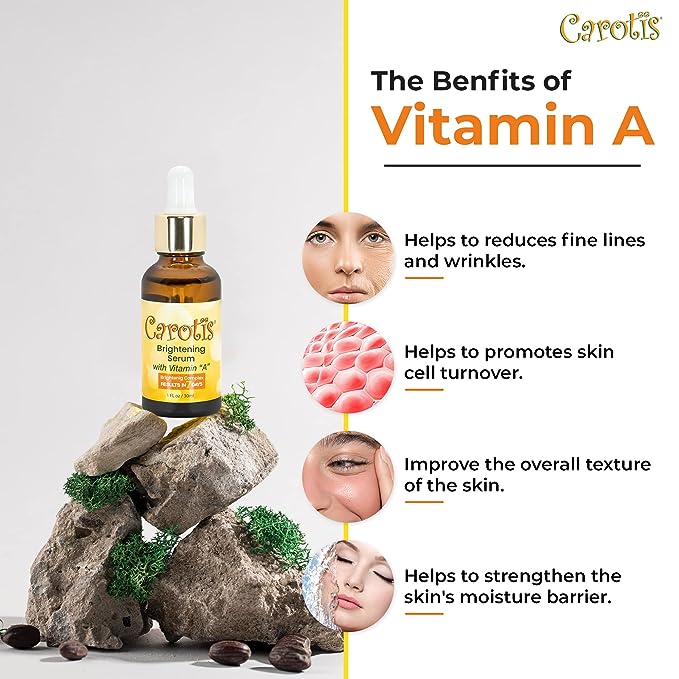 Carotis Lightening Serum with Vitamin A - 30ml / 1 fl oz Carotis - Mitchell Brands - Skin Lightening, Skin Brightening, Fade Dark Spots, Shea Butter, Hair Growth Products
