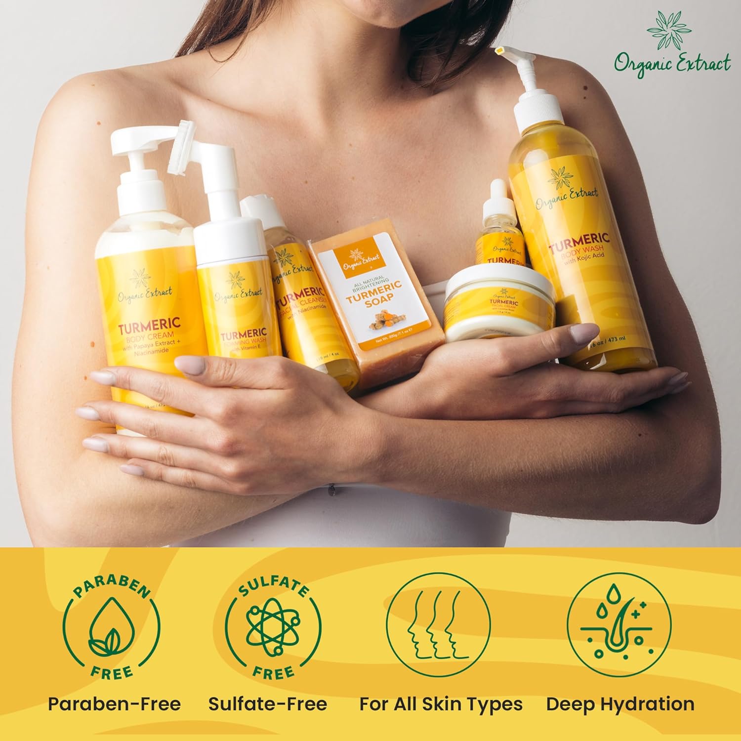 Organic Extract Turmeric Facial Cream 4 oz/118 ml