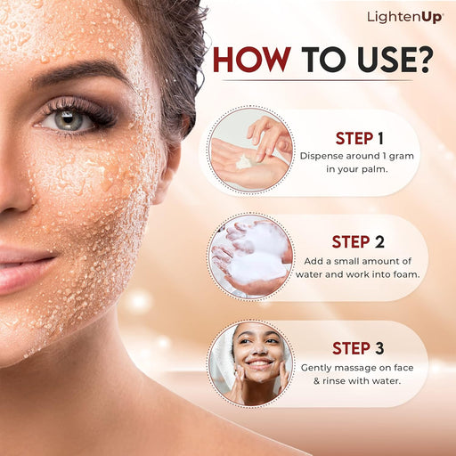 LightenUp Plus Powdered Exfoliating Cleanser 75g LightenUp - Mitchell Brands - Skin Lightening, Skin Brightening, Fade Dark Spots, Shea Butter, Hair Growth Products