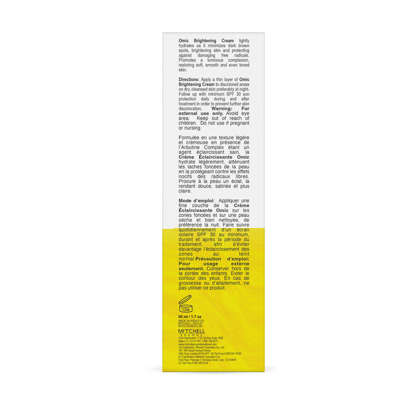 Omic Brightening Cream - 50g - Mitchell Brands