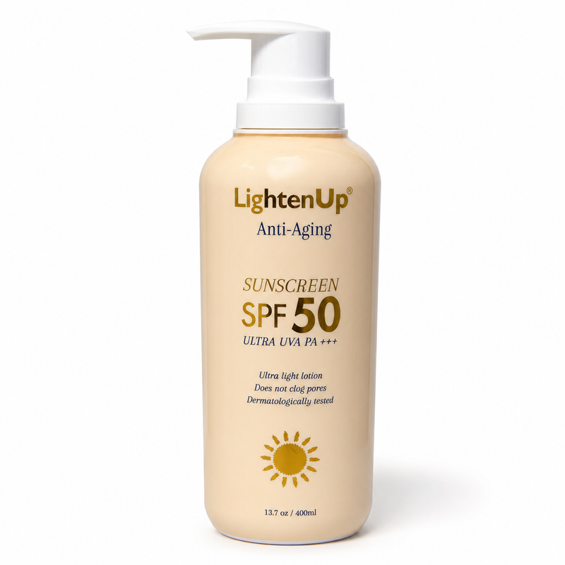 LightenUp Anti-Aging SPF 50 Sunscreen Lotion 400ml
