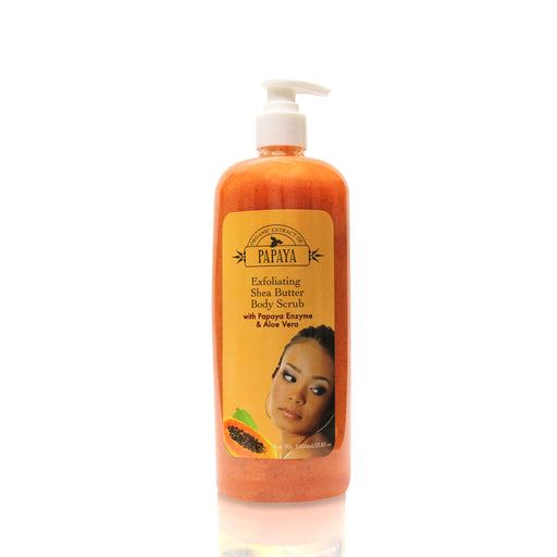 Organic Extract of Papaya Exfoliating Shea Butter Body Scrub 1000ml Mitchell Group USA, LLC - Mitchell Brands - Skin Lightening, Skin Brightening, Fade Dark Spots, Shea Butter, Hair Growth Products