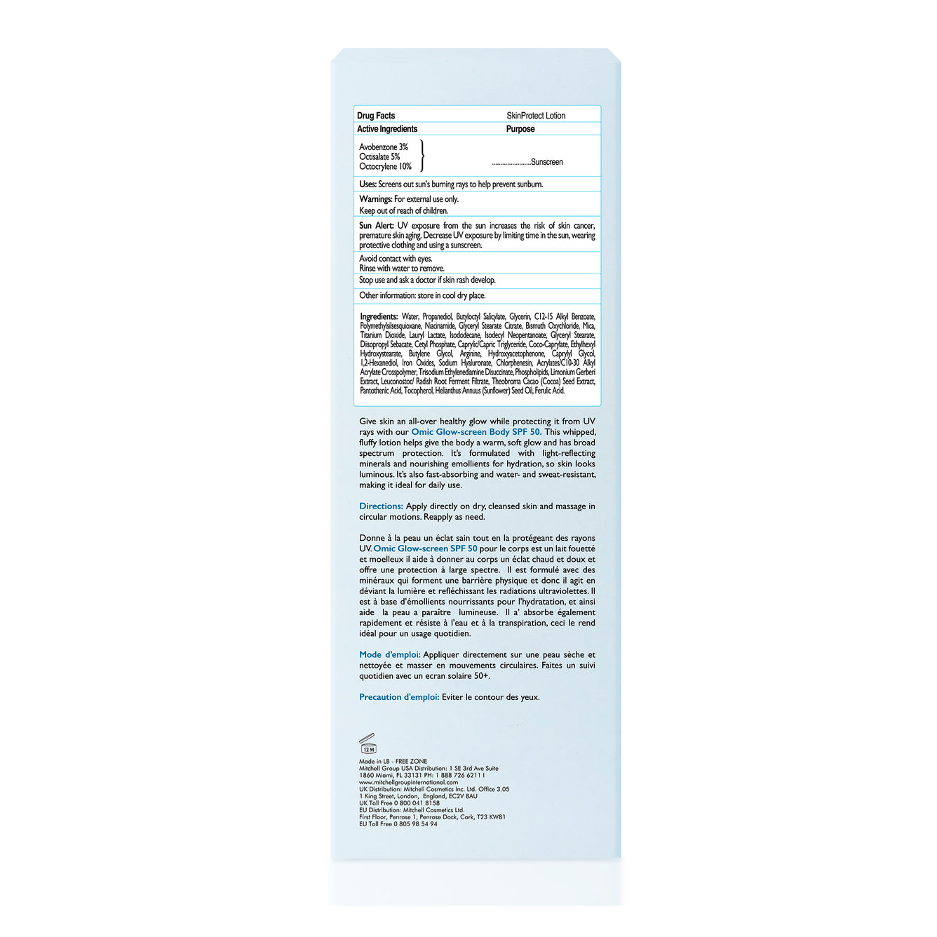 Omic+ Glow Screen-400ml - STEP 3 Mitchell Brands - Mitchell Brands - Skin Lightening, Skin Brightening, Fade Dark Spots, Shea Butter, Hair Growth Products