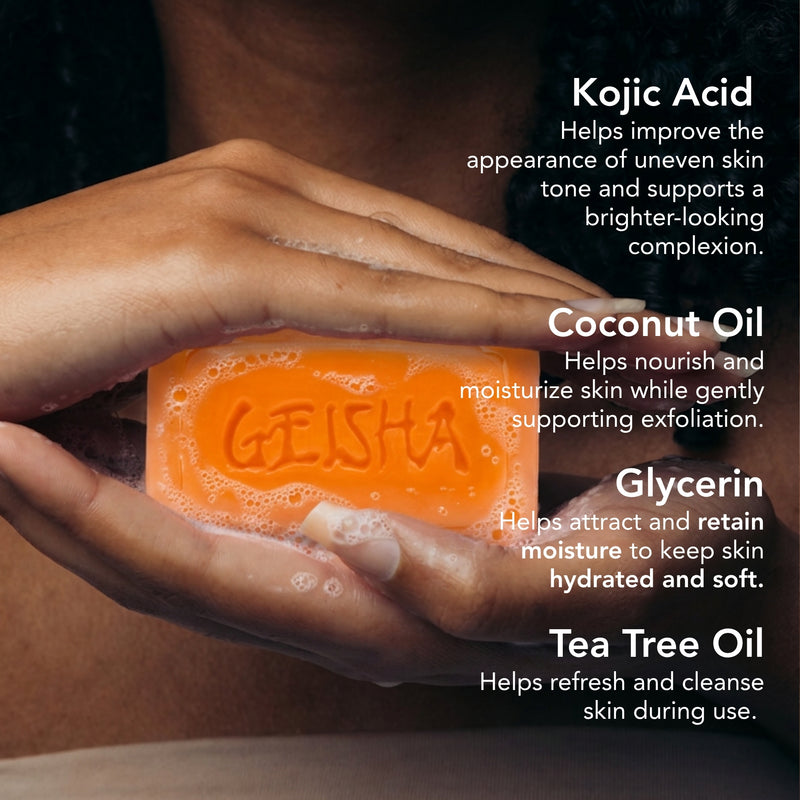 Geisha Beauty Secrets Exfoliating Soap With Kojic Acid 80g / 2.8 fl oz - Mitchell Brands