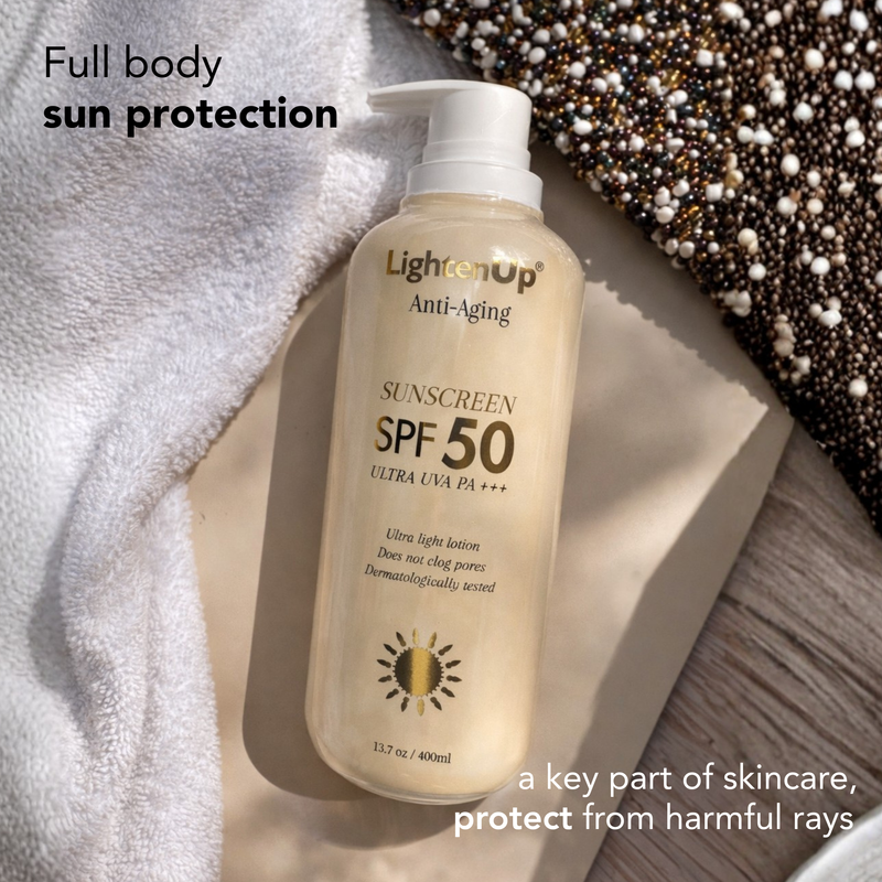 LightenUp Anti-Aging SPF 50 Sunscreen Lotion 400ml