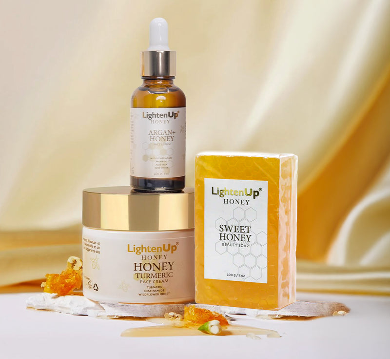 LightenUp Honey Dark Spot Facial Kit For Brighten & Even Skin Tone - Mitchell Brands