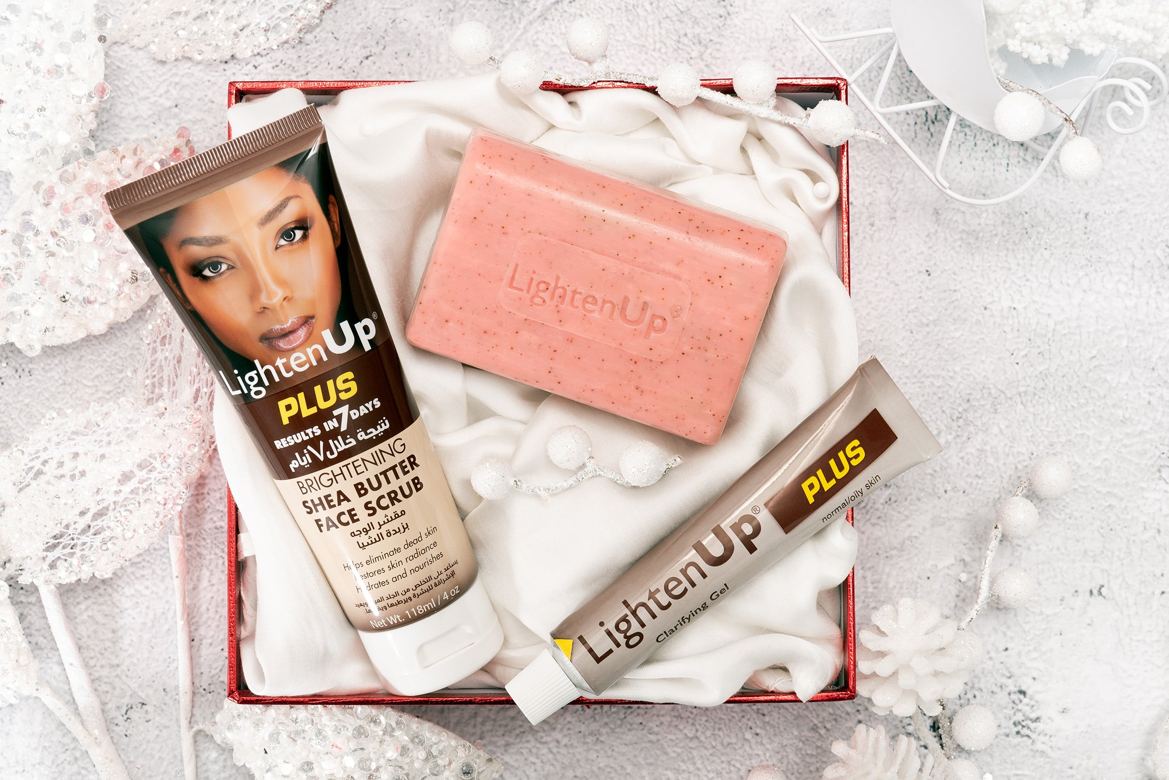Holiday 2023 LightenUp plus Mitchell Brands - Mitchell Brands - Skin Lightening, Skin Brightening, Fade Dark Spots, Shea Butter, Hair Growth Products