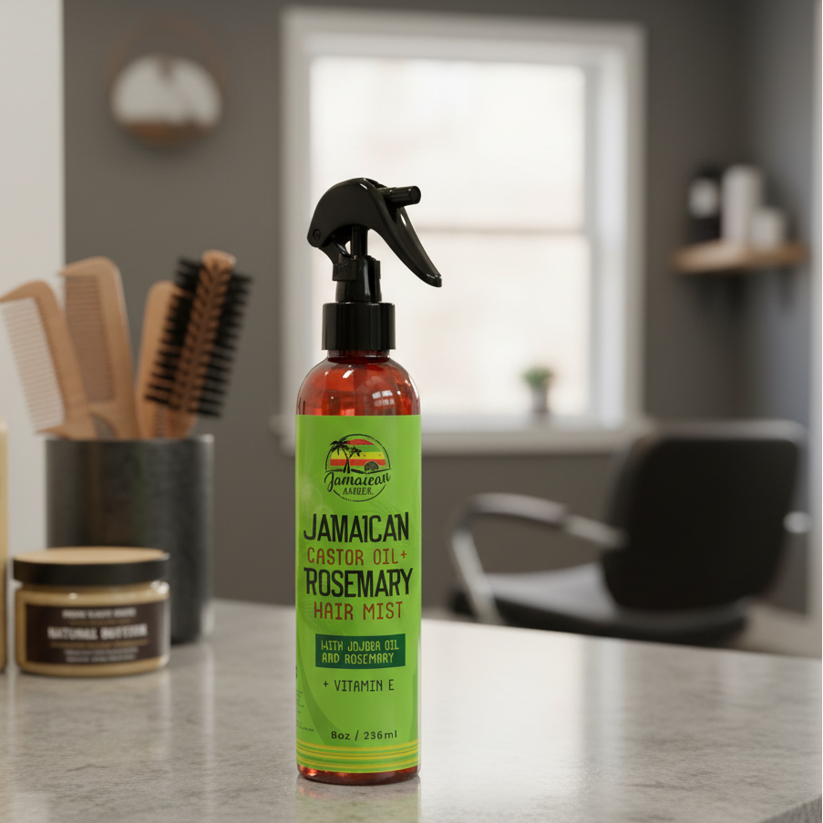 Jamaican Amber Jamaican Castor Oil & Rosemary Leave in Hair Mist 8 oz/236 ml